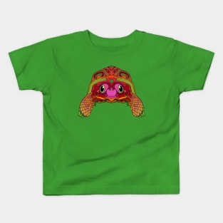 Happy Tortoise in Bright colors Kids T-Shirt